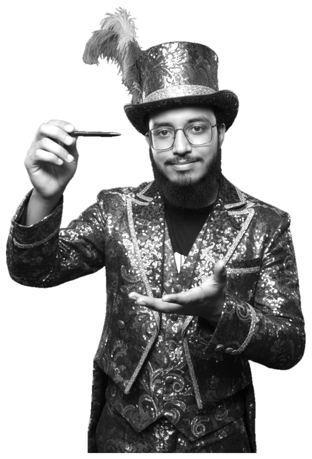 Saimon Alam Shovo dressed as a magician